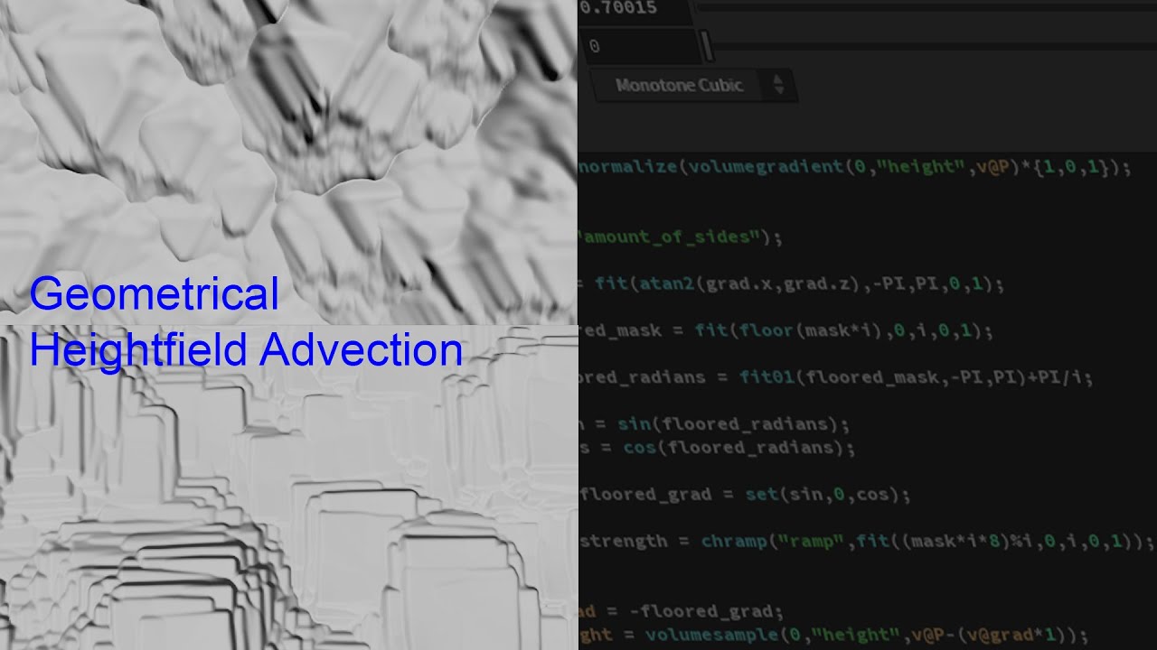 Geometrical Advected Heightfields in Houdini