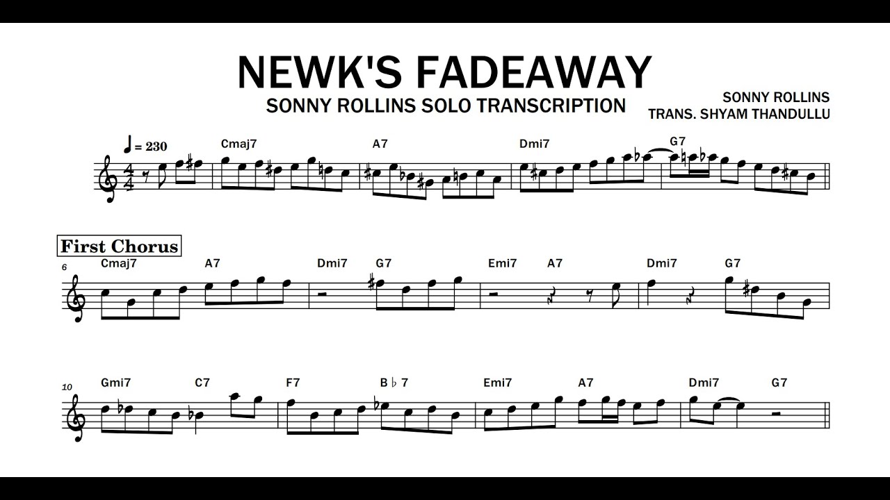 How To Destroy Rhythm Changes In 2 Choruses || Sonny Rollins on 