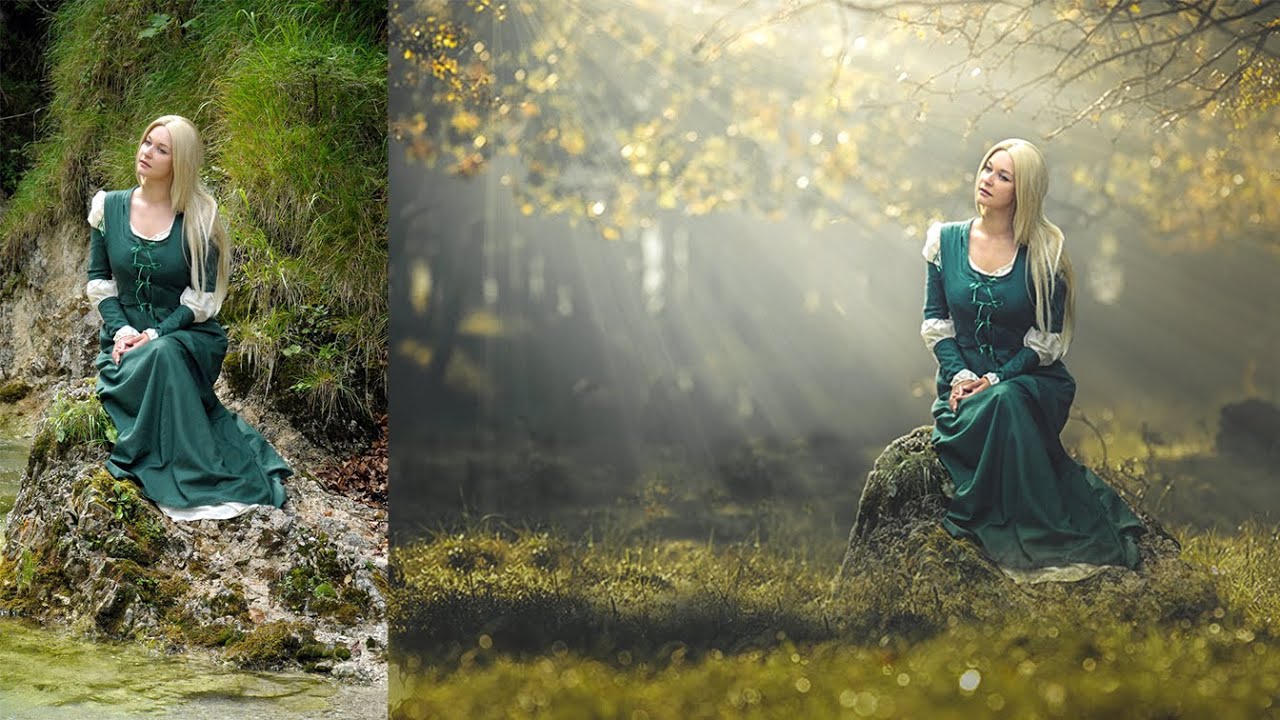 Photoshop CC Tutorial | Photo Manipulation with Light Rays Effect