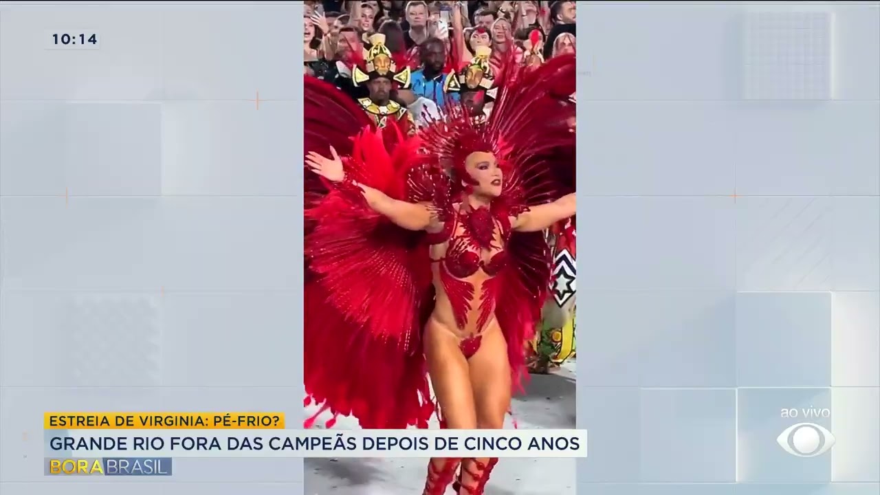 Com Virginia, Grande Rio termina em 8° lugar e fora do desfile das campeãs