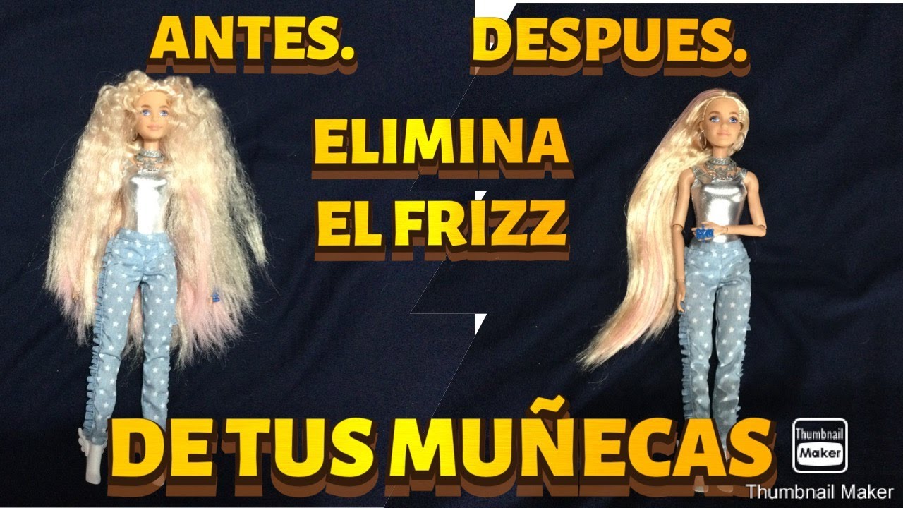 COMO QUITAR EL CABELLO ESPONJADO Y MARCADO DE TUS MUÑECAS.