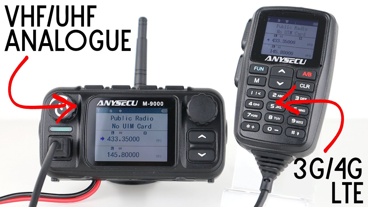 4G LTE, POC & VHF/UHF Dual Mode Network Radio - Anysecu M-9000 M-9900!