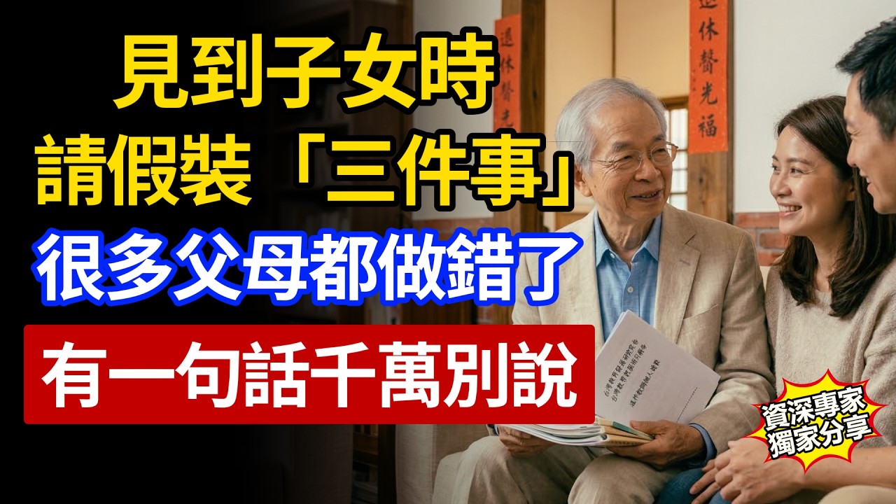 很多父母不知道：只要改變這3件事，與子女相處會輕鬆很多！