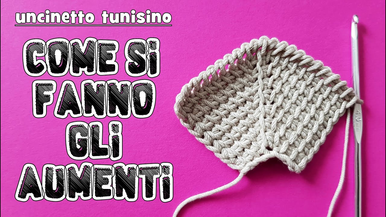 uncinetto tunisino - come fare gli aumenti