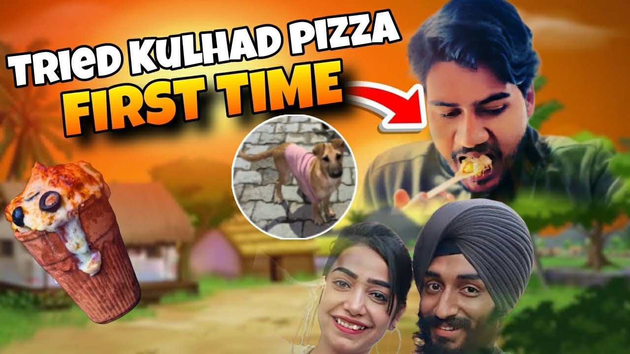 Tried Kulhad Pizza First time 😂😂😂