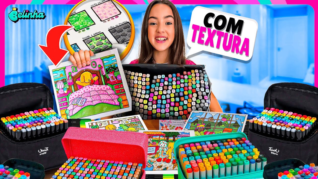 PINTAMOS BOBBIE GOODS FAZENDO TEXTURAS - DICAS DE COMO COLORIR