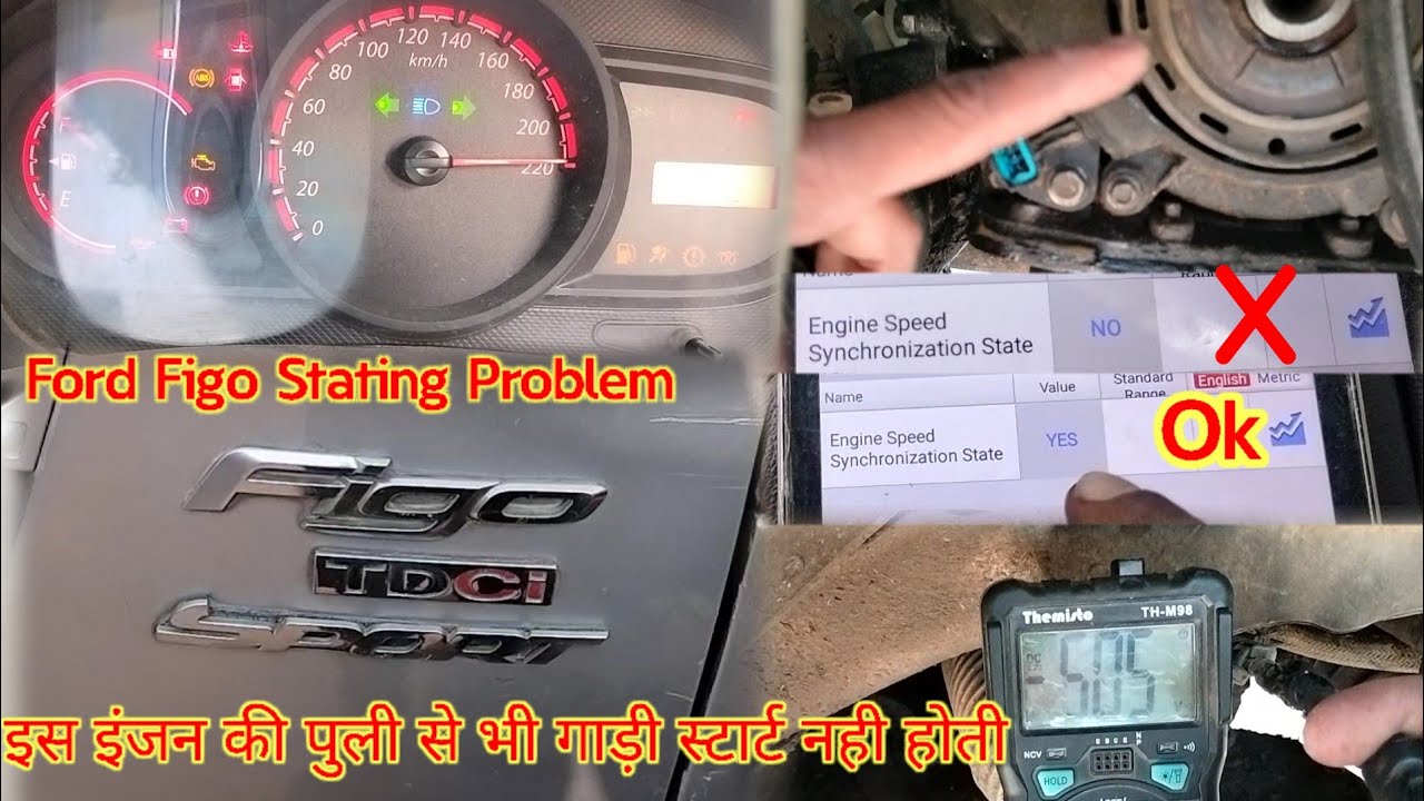How To Fix Ford Figo 2013 Engine Cranking But Car Not Stat # Crank Sensar Faulty No Dtc  Work Done