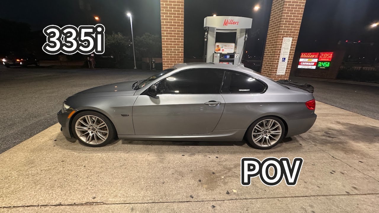 POV DRIVE 335i E92 N55 STRAIGHT PIPED ( LOUD POPS )
