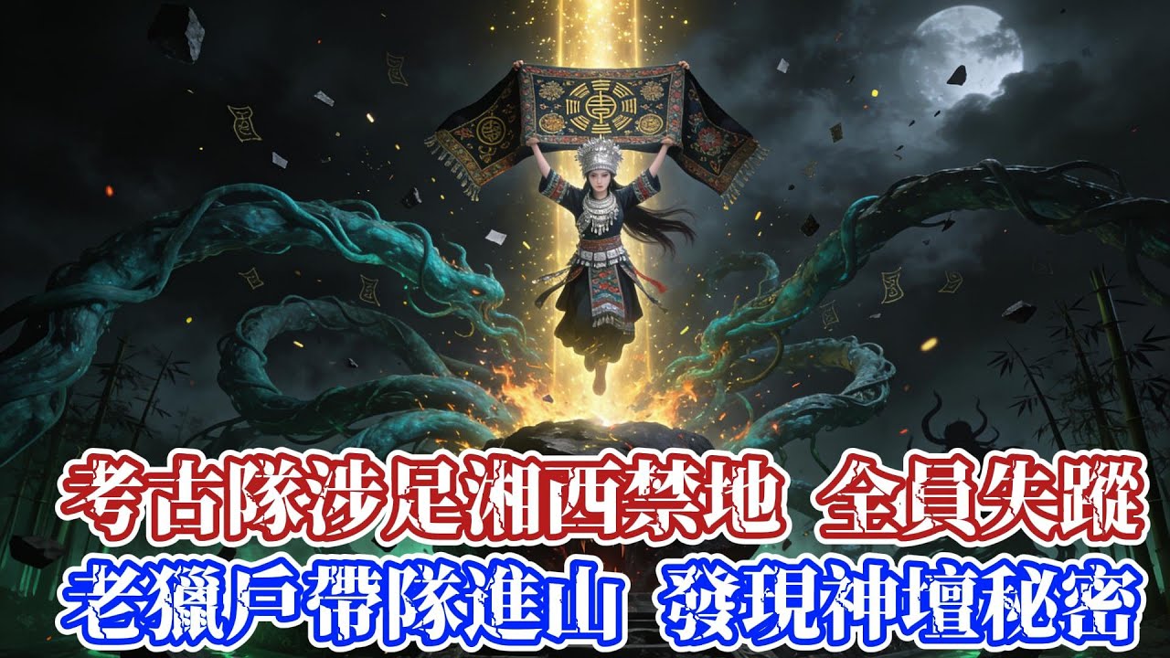 【靈異故事】考古隊員進入湘西禁地黑竹溝，全員失蹤…苗族老獵戶帶領男子進山尋找，發現了神壇的恐怖秘密：它竟然是活的…|靈異故事|民間故事|睡前故事