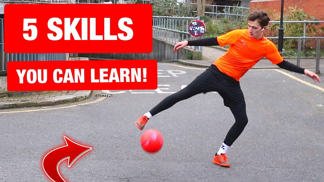 5 Football Skills you can learn in 5 minutes! (Tutorial)