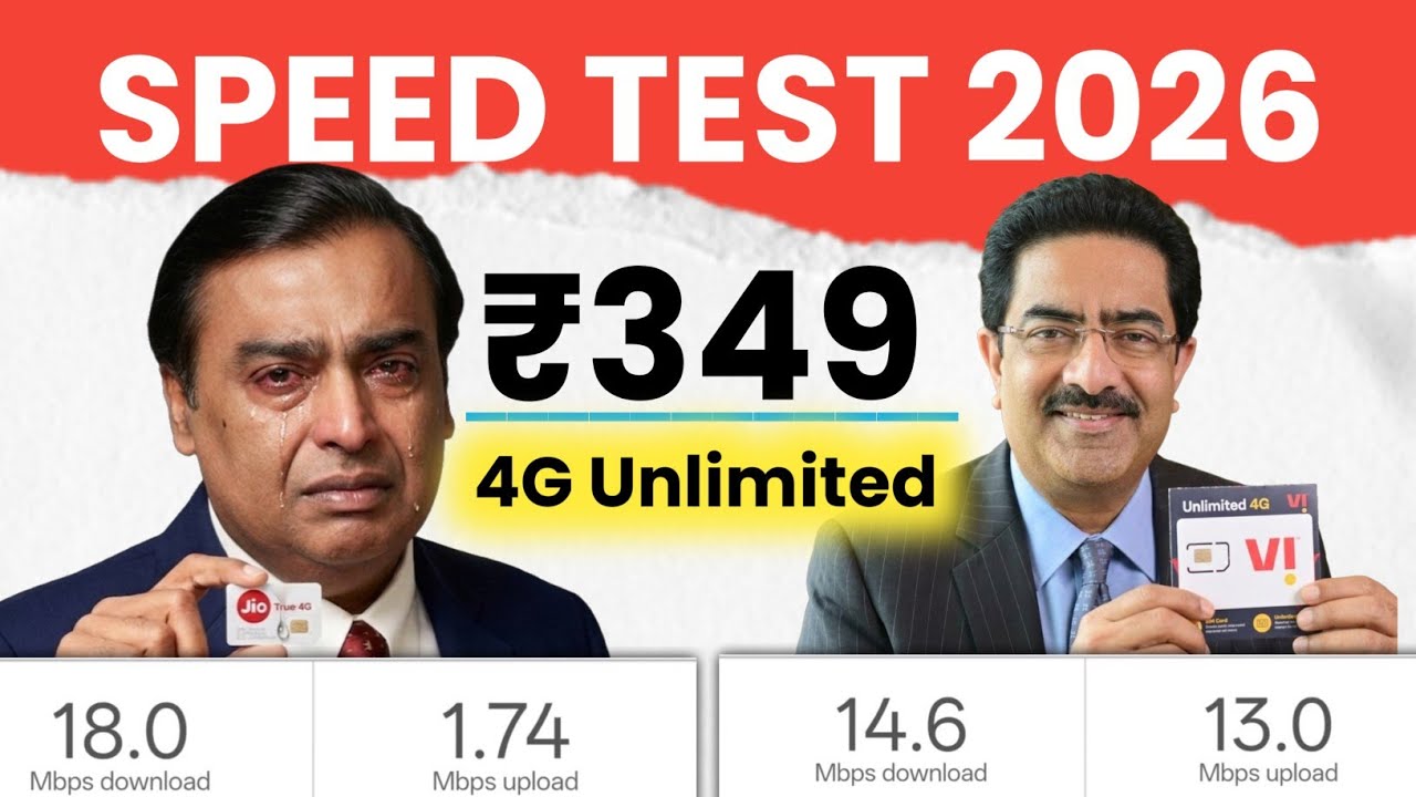 Vi vs Jio Net Speed Test 2026 | My Personal SIM Card ? My Personal Experience 🏆
