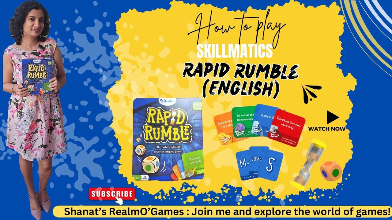 Skillmatics Rapid Rumble - How to play| English | Family / Friends / Kids /  Group fun game