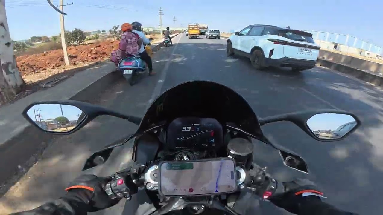 11Feb2026 - BMW S1K Bangalore Biker - DavengereRide - Onward - 5 - Going Towards Chitradurga