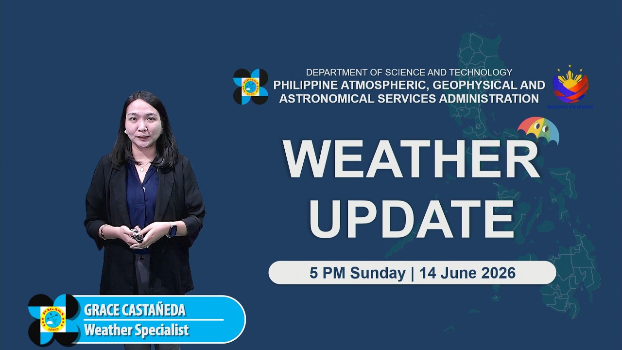 Public Weather Forecast issued at 5:00 PM | June 14, 2026 - Sunday