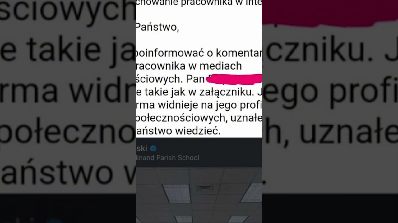 Szanowni Państwo, chciałem poinformować...