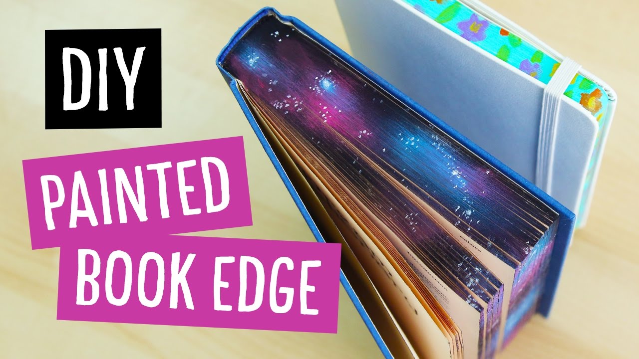 DIY Galaxy & Floral Painted Book Edge | Sea Lemon