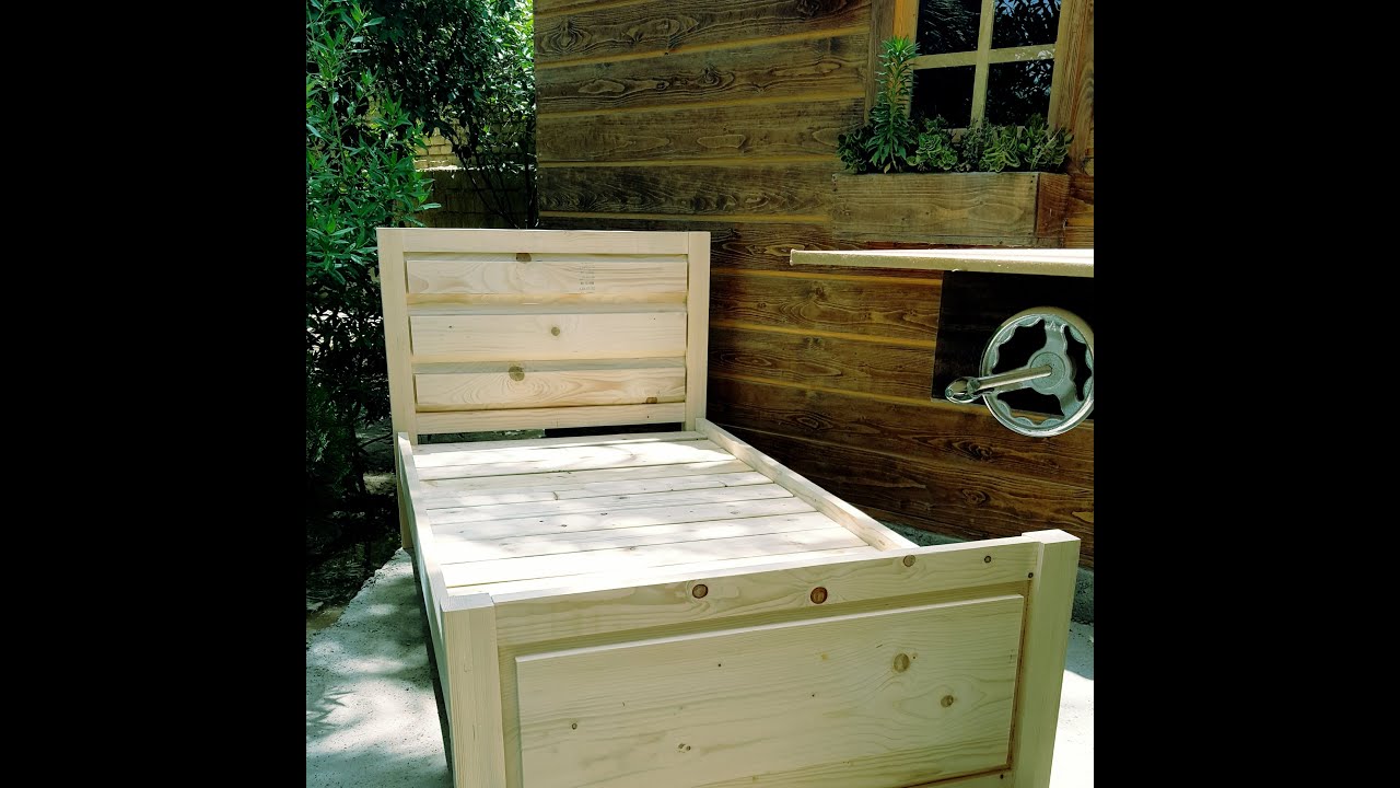 صناعة سرير من خشب الصنوبر. Building Single Bed from pine wood