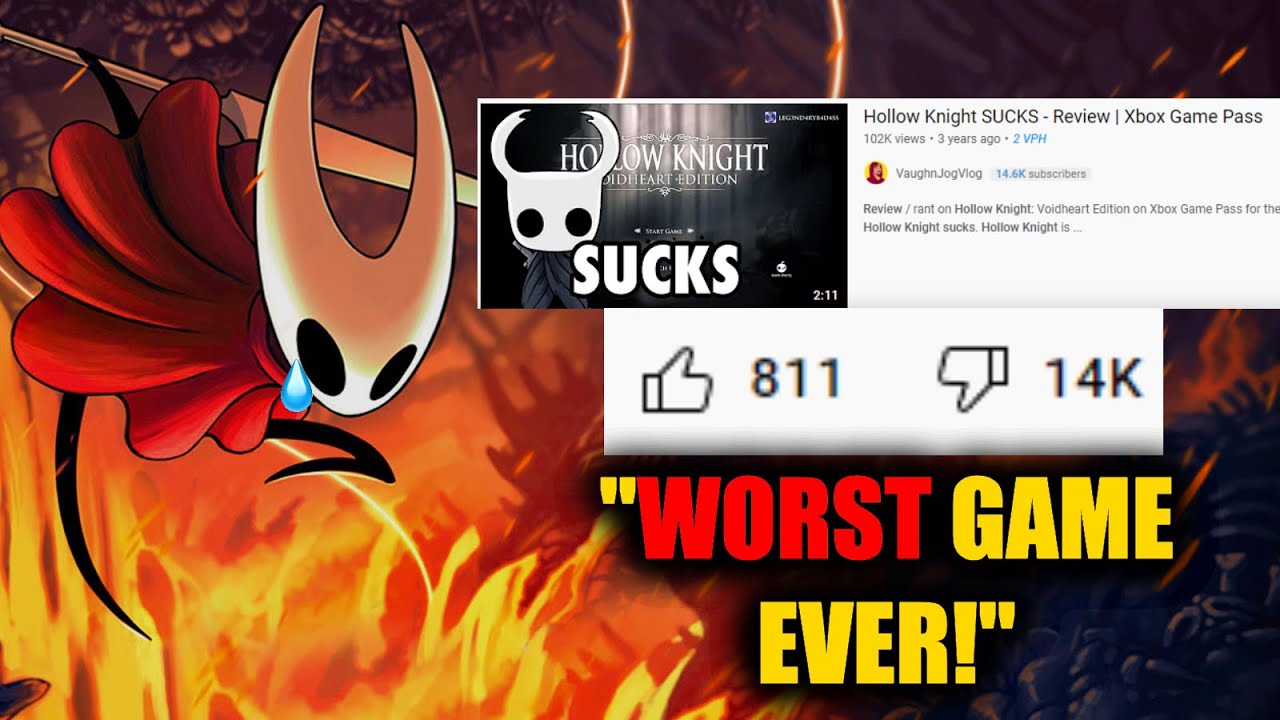&ldquo;Hollow Knight is UNORIGINAL GARBAGE&rdquo; Worst Hollow Knight Review Ever