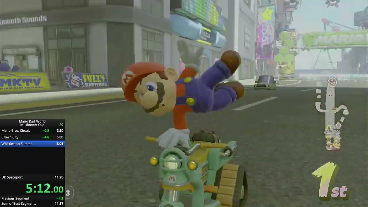 Mario Kart World Speedrun Mushroom Cup 11:26