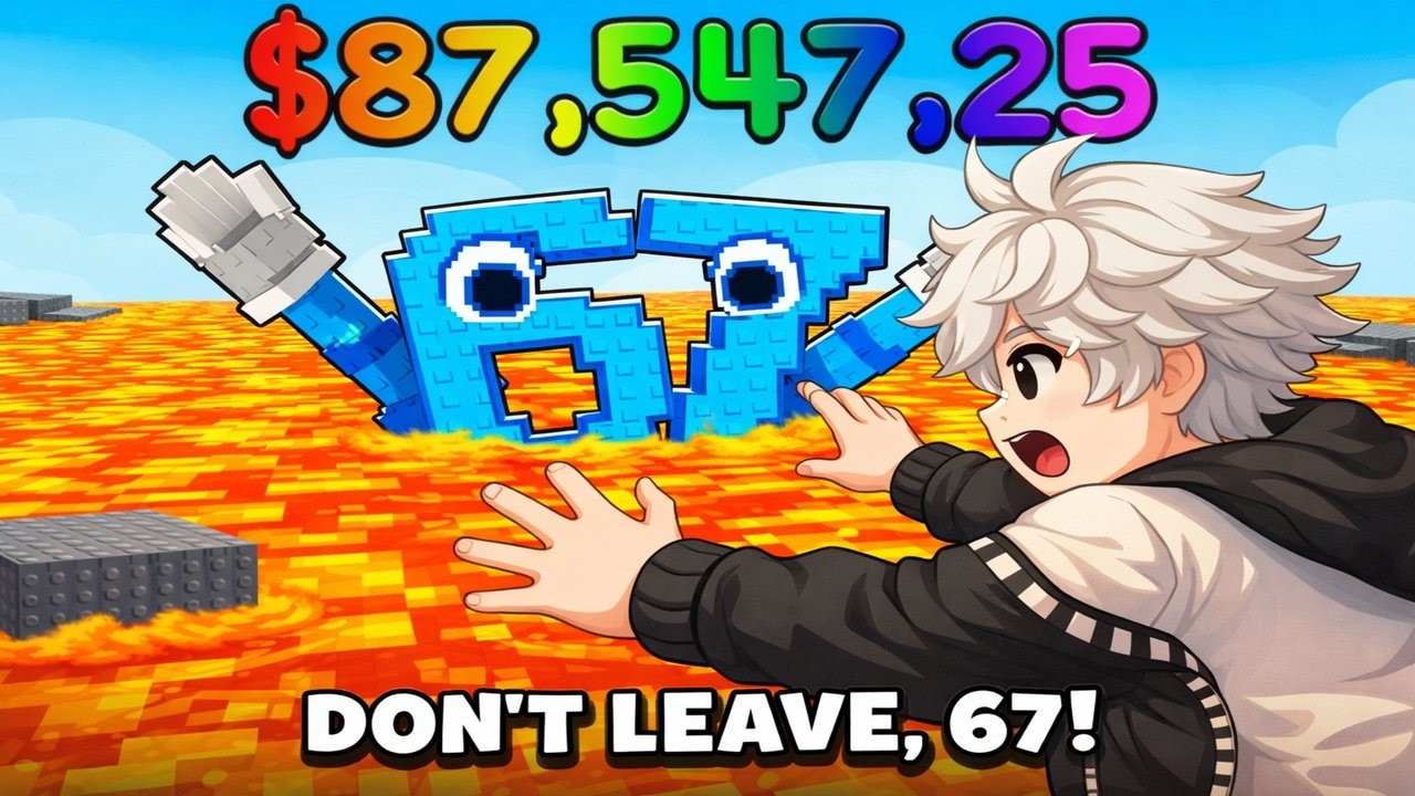 AKU NYARIS KEHILANGAN 67 DI LAVA… 😭🔥 - Survive Lava for Brainrots #7