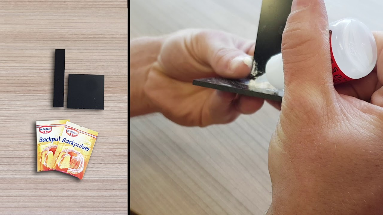 Funktioniert Sekundenkleber mit Backpulver/Natron wirklich?
