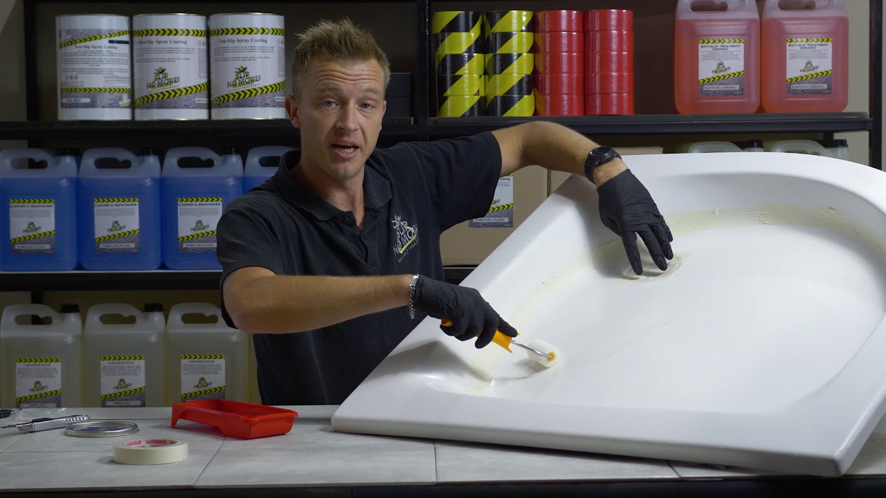 How to apply a CLEAR Non-Slip Coating to showers