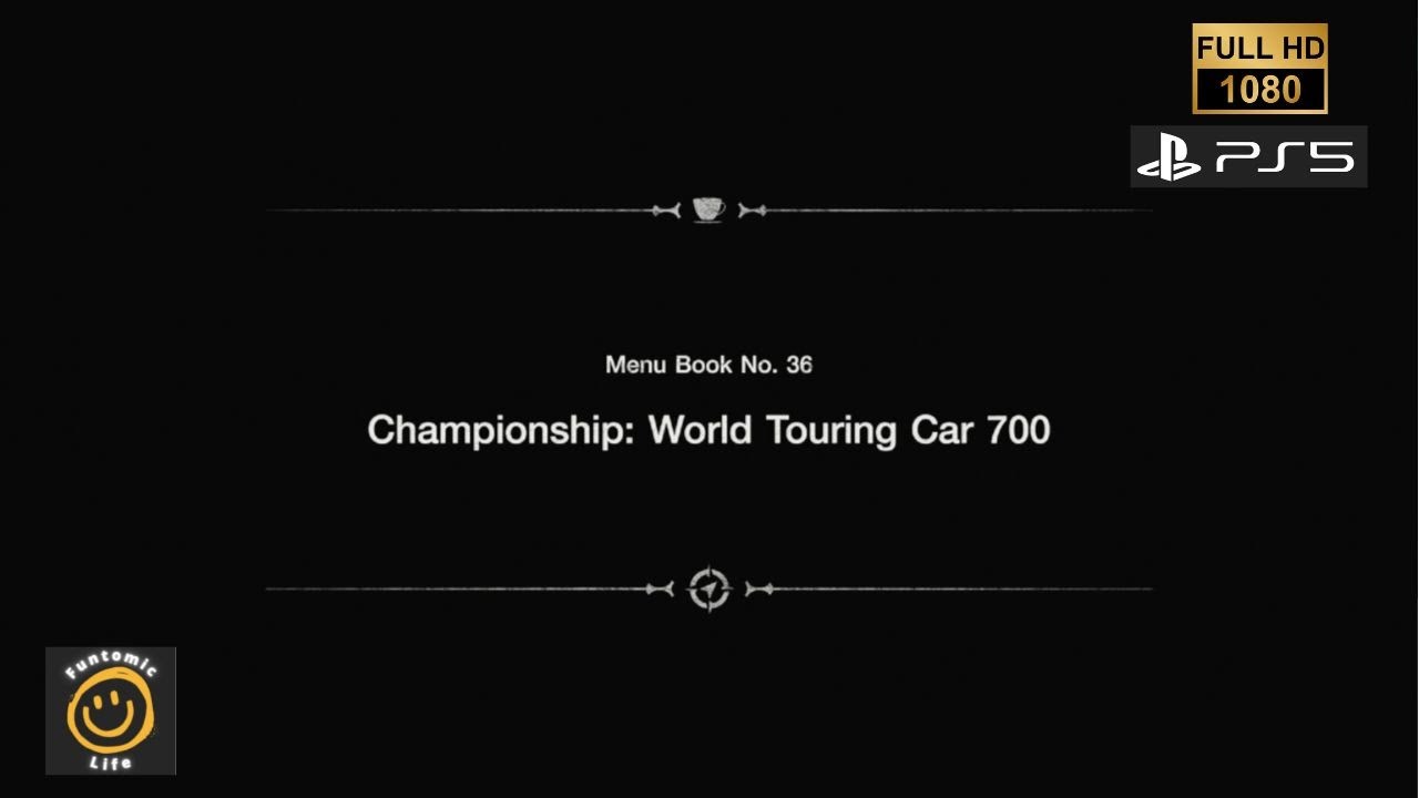 GT7 Menu Book 36 Championship World Touring Car 700 | PS5 Gameplay | 1080P