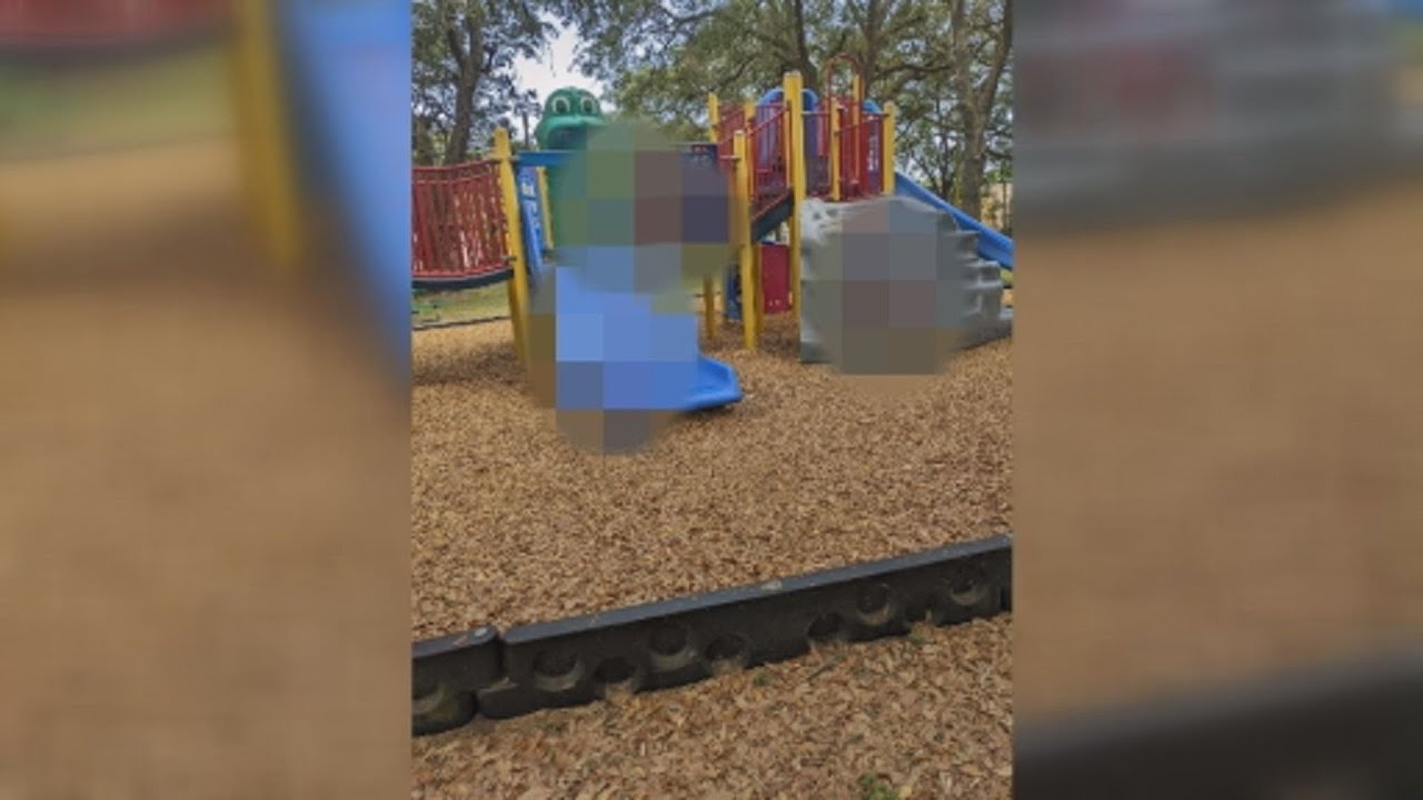 Alvin playground tagged with messages of hate