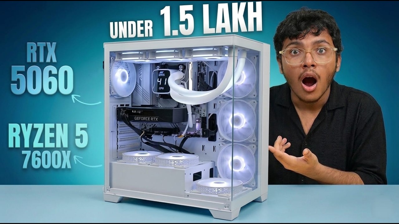 Best ₹1.5 Lakh Gaming PC Build 2026 🔥 Ryzen 5 7600X + RTX 5060 Beast!