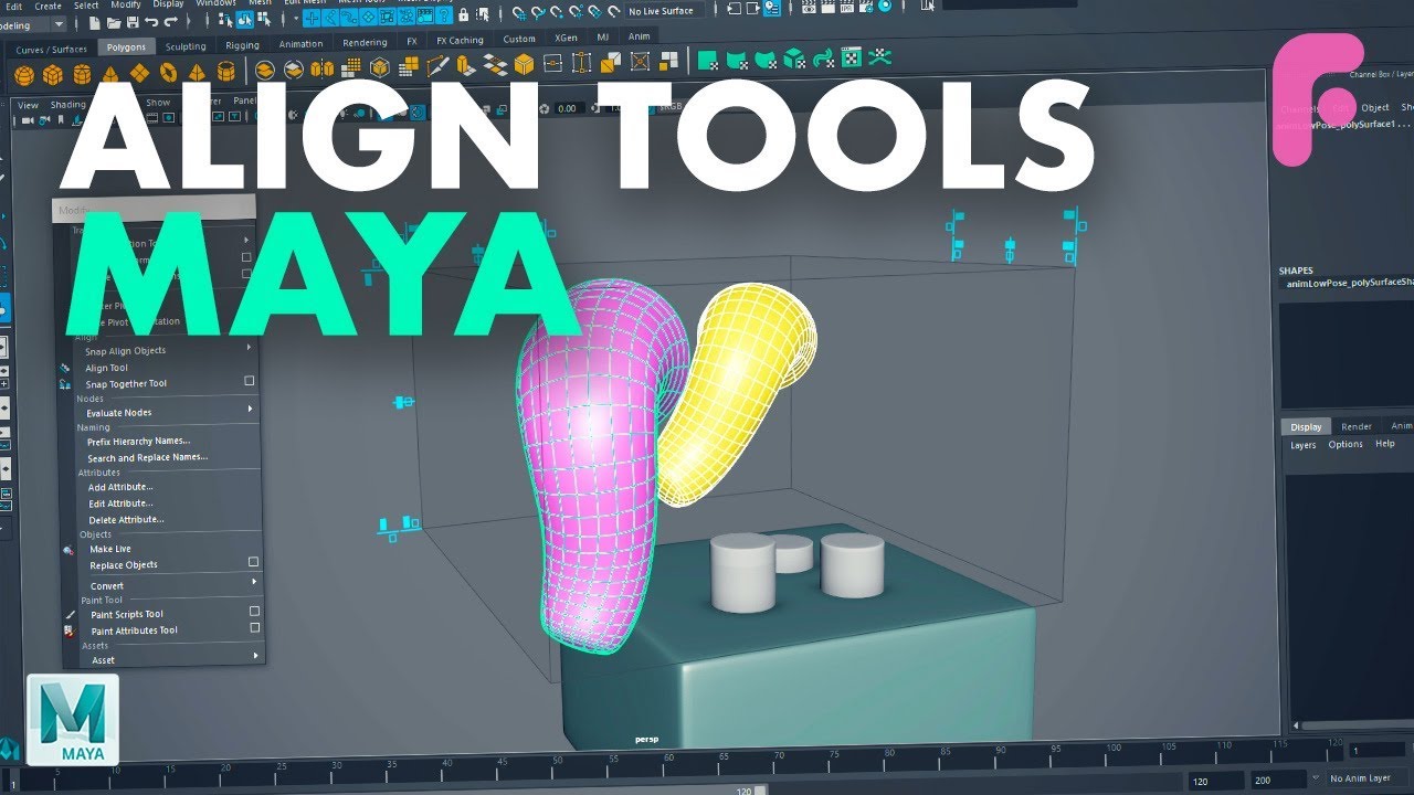 Скрытые возможности Maya: инструменты выравнивания
