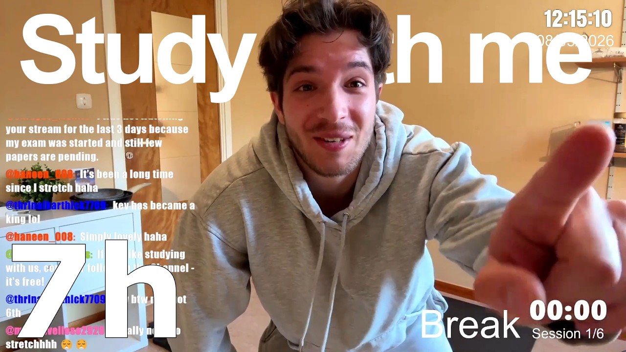 [LIVE🔴] STUDY WITH ME (8h) Cozy Stream in Sweden (Exam Season Edition) 🫡📚🤓
