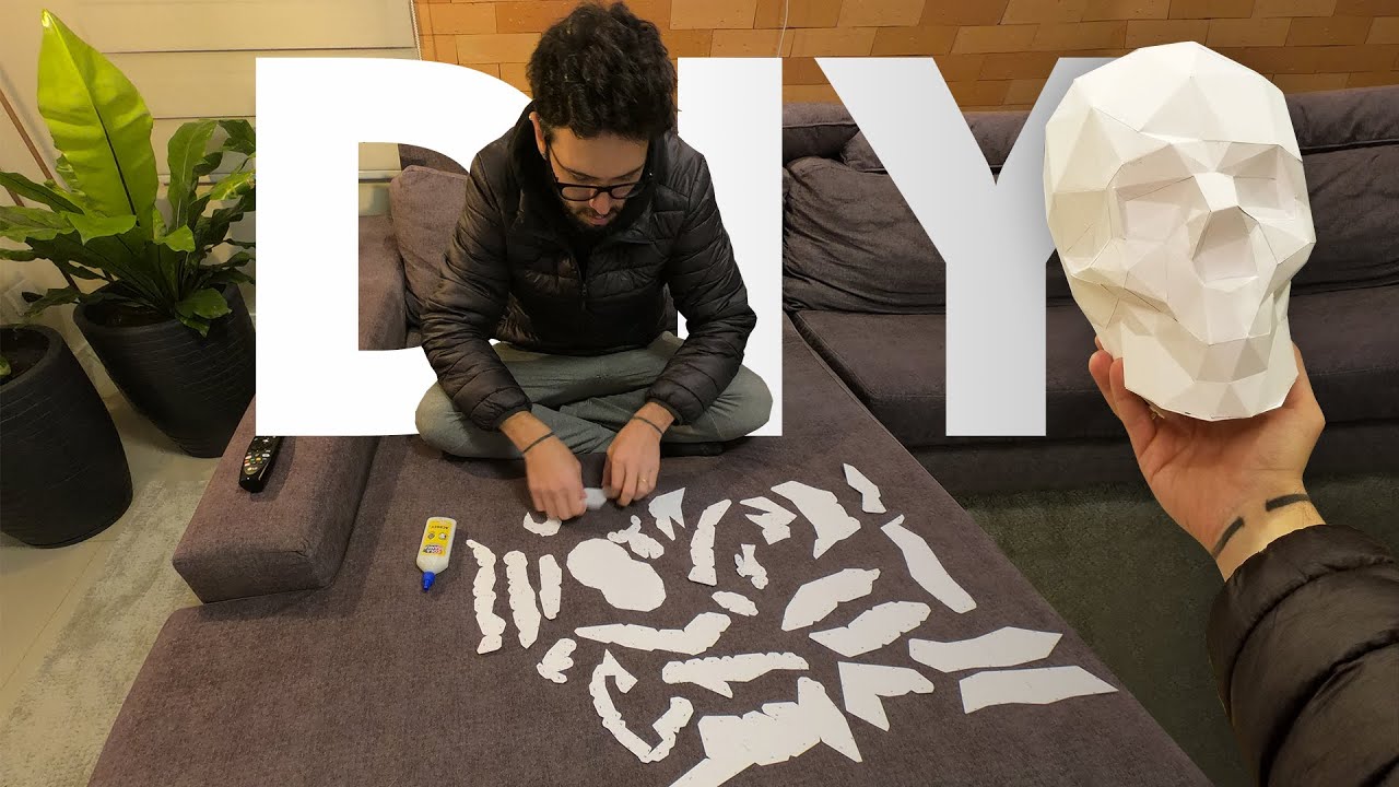 DIY - Caveira 3d de papel para decoração + Download Grátis