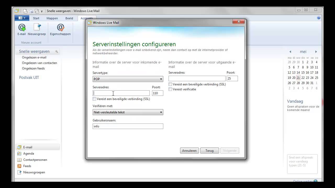 Email client setup