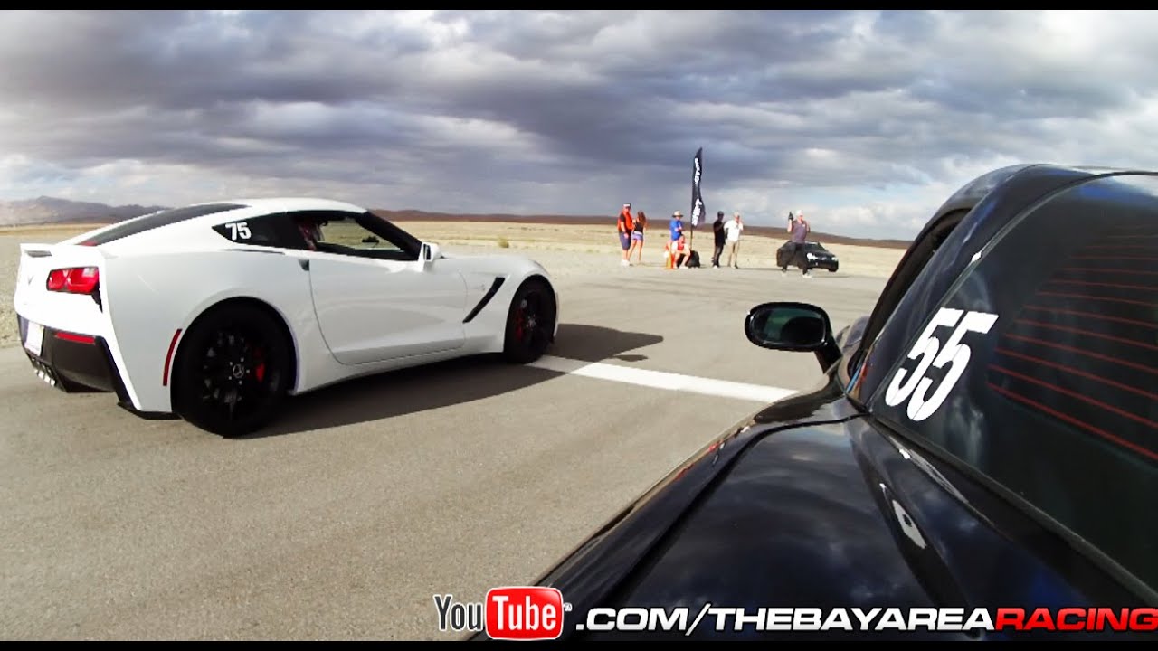 C7 vs C6 Z06 - 1/2 Mile Drag Race