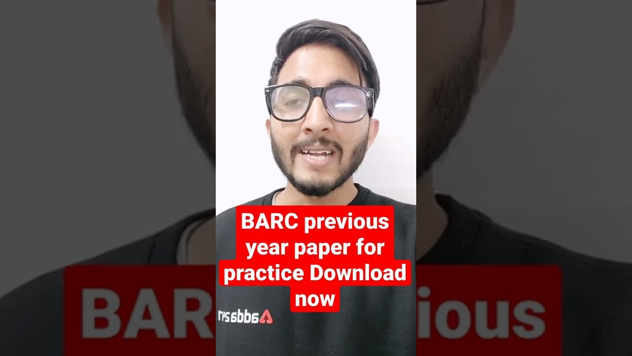 BARC previous year paper for practice Download now#barc #barcpreviousyearpaper