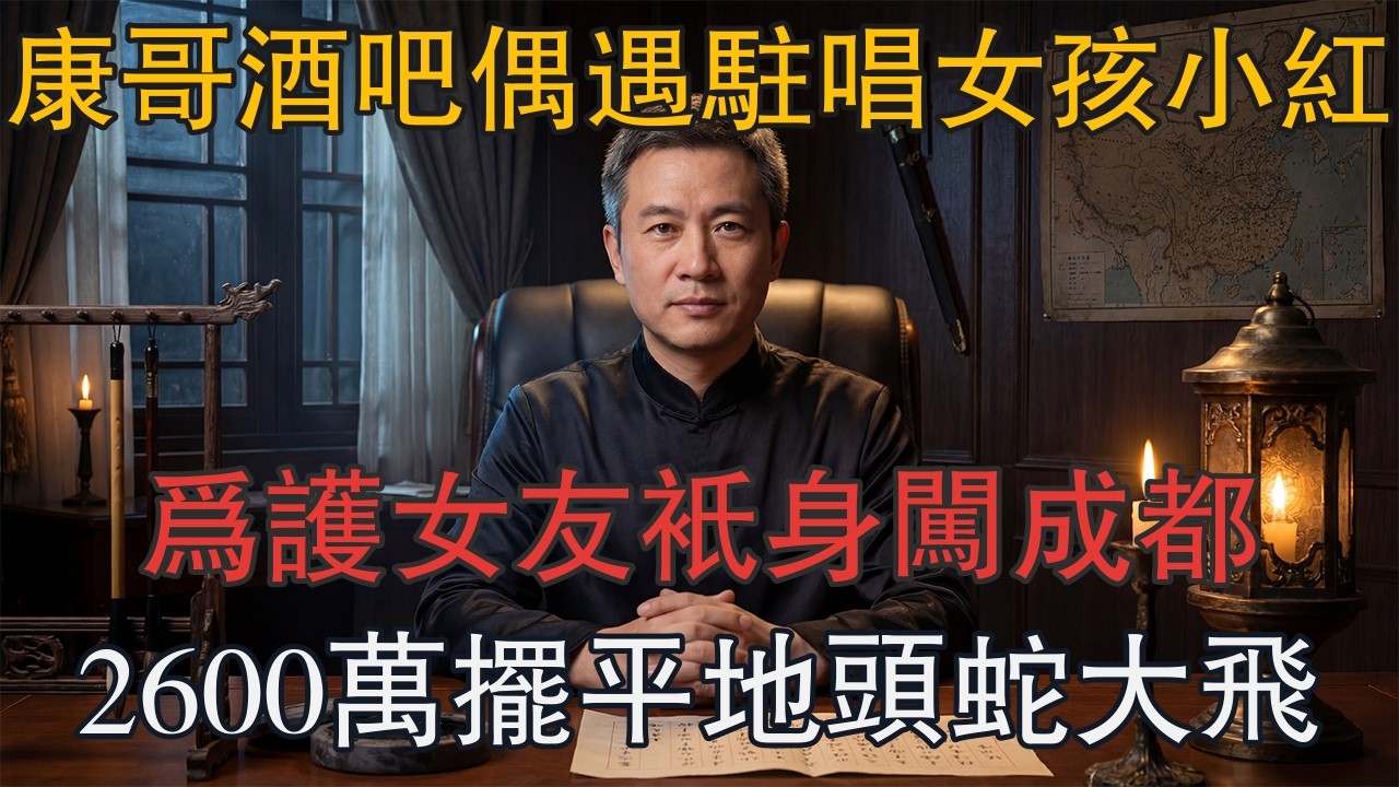 廣東大少康哥酒吧偶遇駐唱女孩小紅，為護女友隻身闖成都，2600萬擺平地頭蛇大飛 #一口氣看完 #小說 #故事