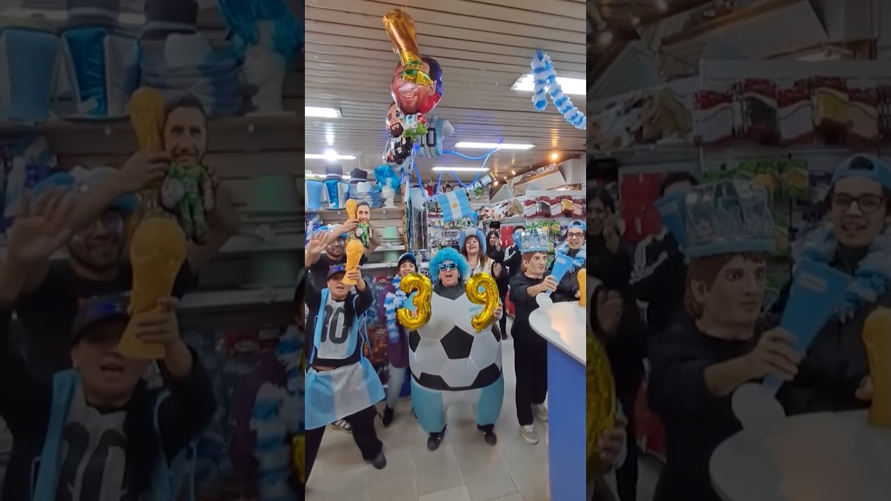 Fans sing happy birthday to Messi