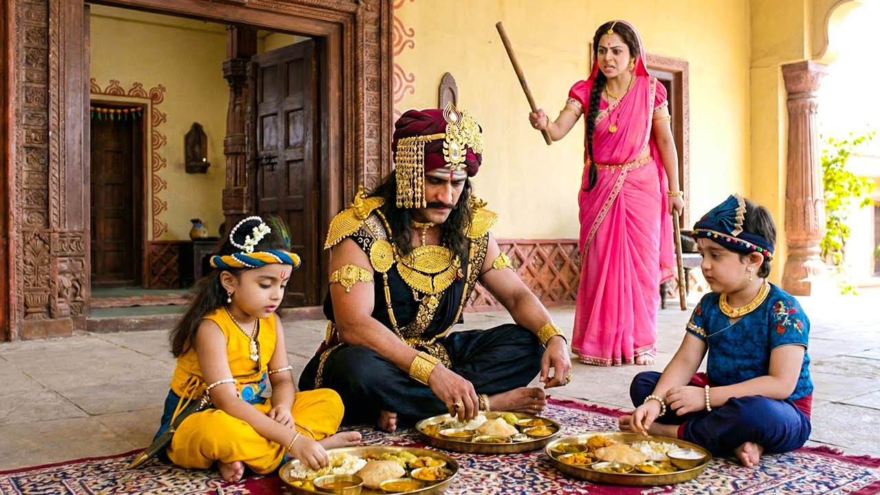 कान्हा और बलदाऊ को कंस के साथ भोजन करते देख क्रोधित हुई मैय्या यशोदा | यशोमती मईया के नंदलाला |