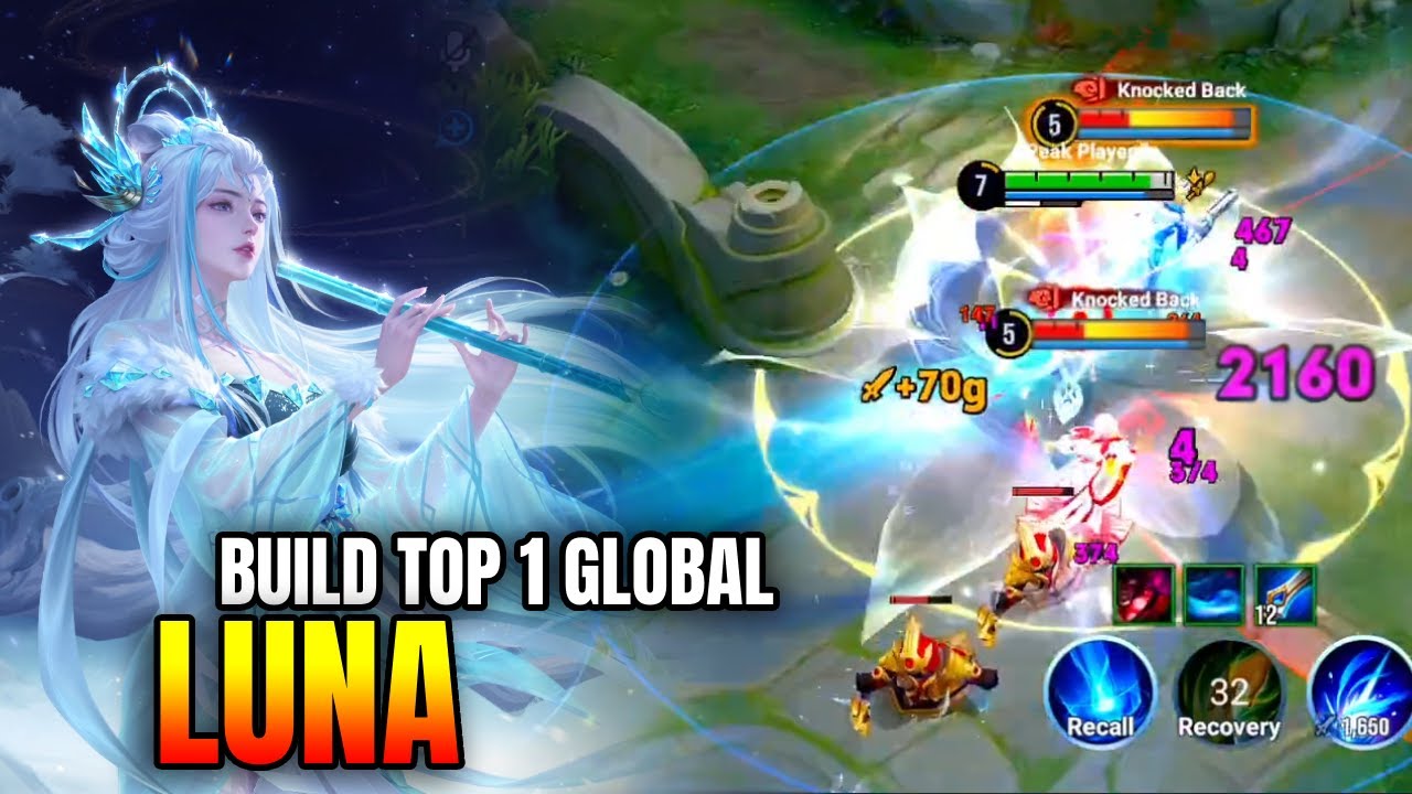 Top 1 Global LUNA Build! HIGH RANK DOMINATION | Honor of Kings