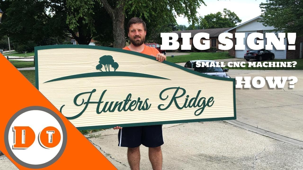 How to make BIG signs on a small CNC // Tiling