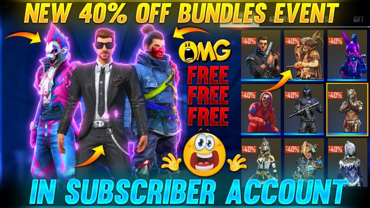OMG 😲 40% OFF ON BUNDLES | BUYING ALL BUNDLES IN SUBSCRIBER ACCOUNT - GARENA FREE FIRE