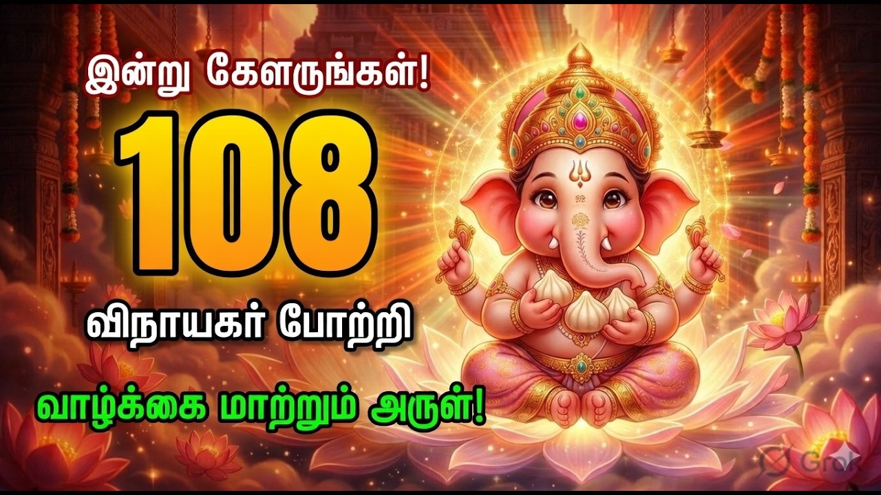 இன்று கேளுங்கள்! 108 விநாயகர் போற்றி | Vinayagar Potri | வாழ்க்கை மாற்றும் கணபதி அருள்