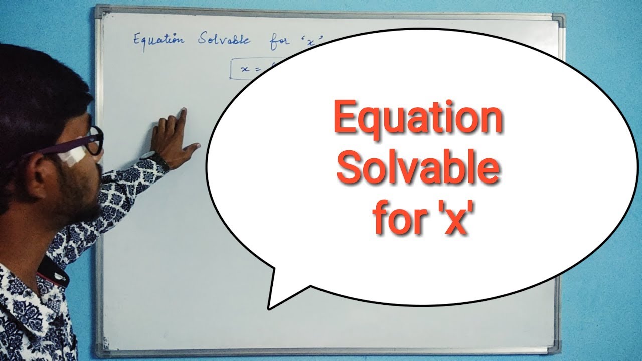 Equation Solvable for 'x' || Calculus || In hindi