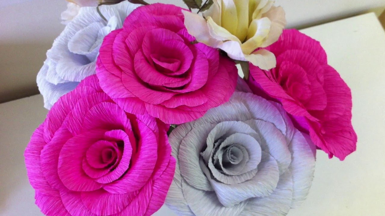 Como Hacer Flores de Papel Crepe
