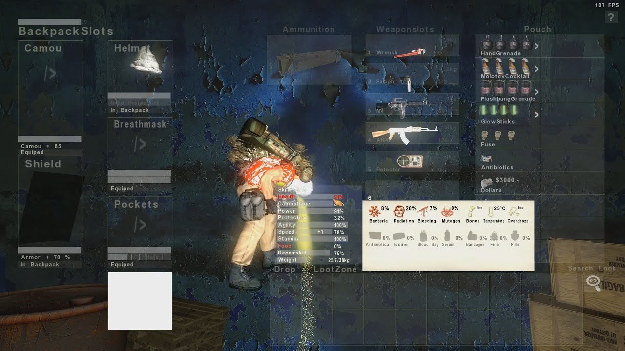 FarCry1 mod OPCL Inventory debug mode