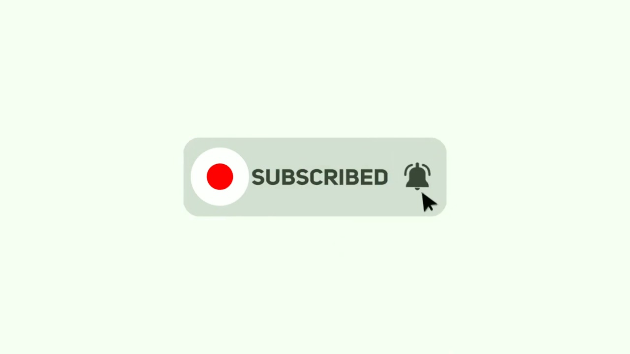 White Screen Subscribe Button Animation for YouTube | No Copyright, Free to use, Royalty free