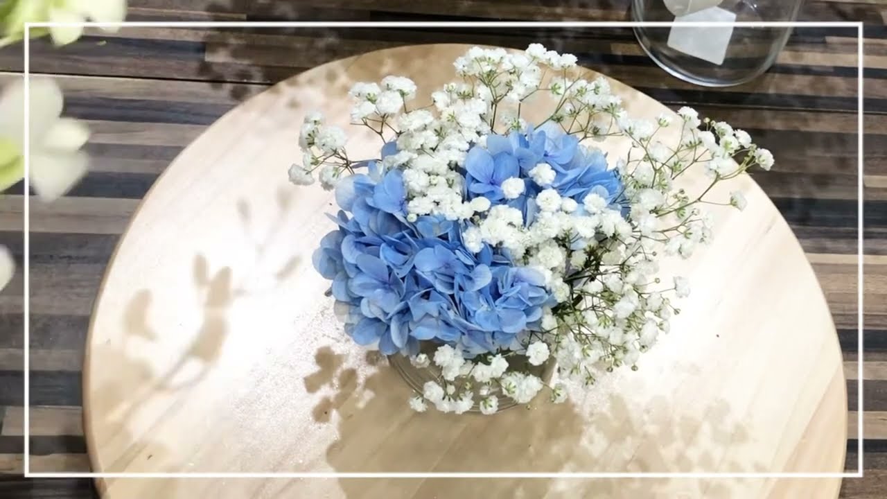 Christmas Little Cocktail Flower Table arrangement | 吧台小桌花 圣诞节 ｜Hydrangea Gypsophila | Huamama