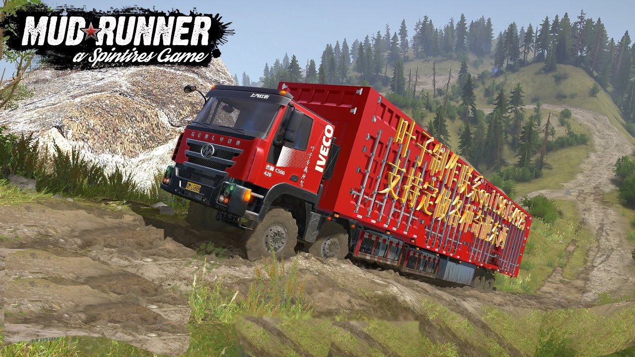 Spintires: MudRunner - Heavy Load Truck Off road Driving and Difficult Climb