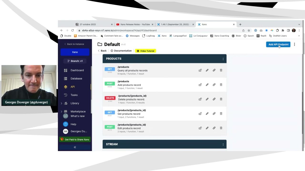 Comment faire avec Xano (27 octobre 2022)