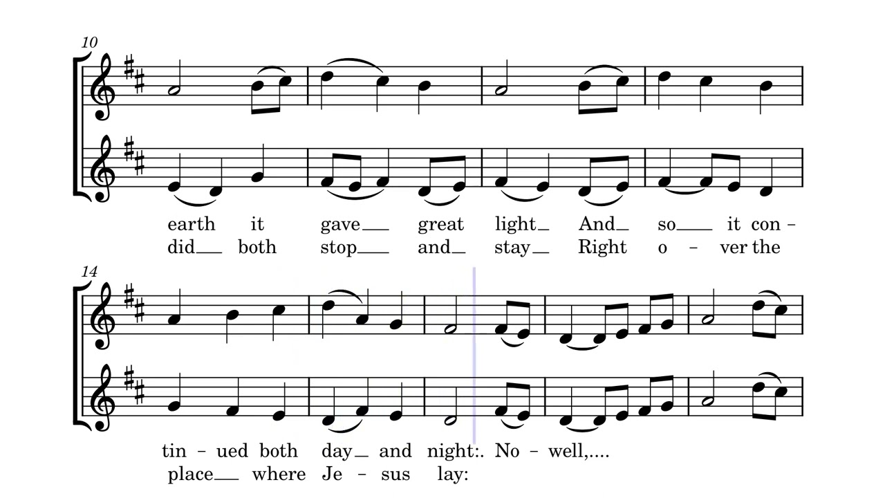 The First Nowell - Alto verses 2 and 4 (David Willcocks)